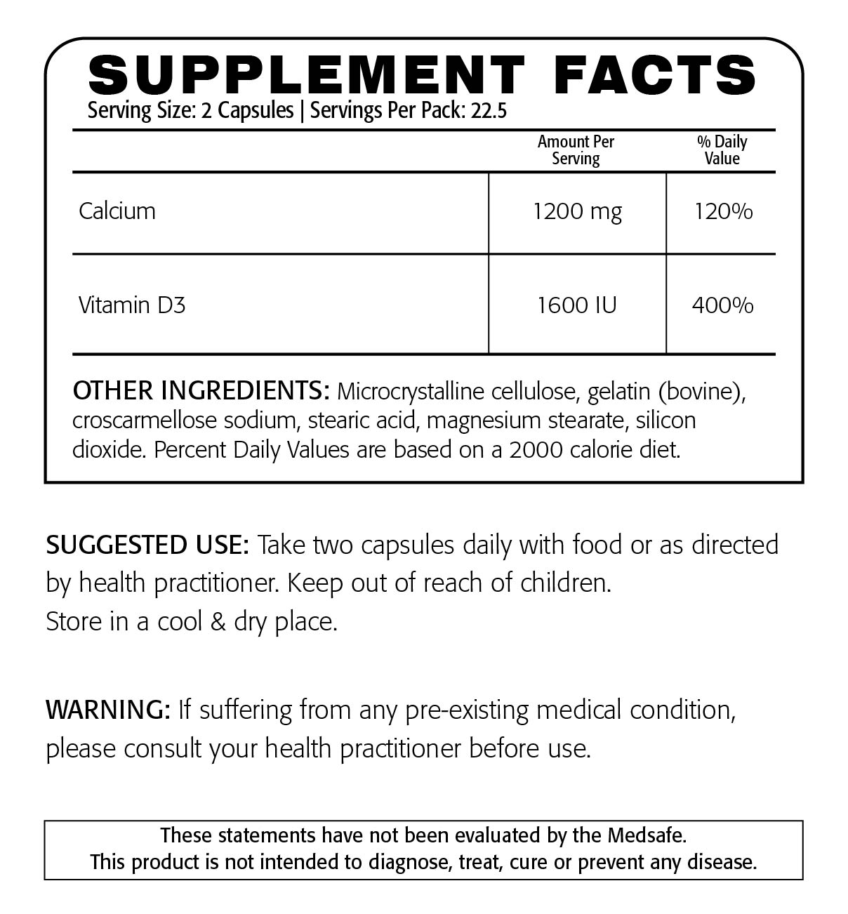 Centrovital Calcium Vitamin D3 Heal The World New Zealand